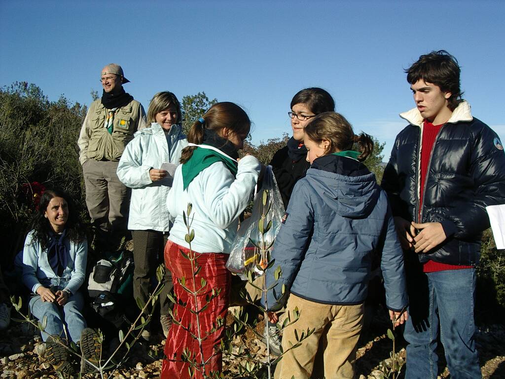 Excursionistas con fulard
